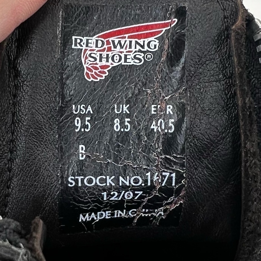 Red Wing Women’s Double Zip Black Leather Motorcycle Boots - Picture 14 of 16